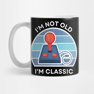 I'm not old, I'm Classic | Joystick | Retro Hardware | Vintage Sunset | '80s '90s Video Gaming Mug